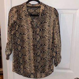 Snakeskin print blouse